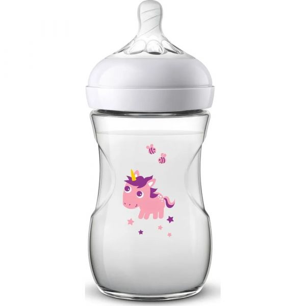 Бутылочка для кормления Philips AVENT Natural SCF070/25 бесцветный, белый 0,26 л