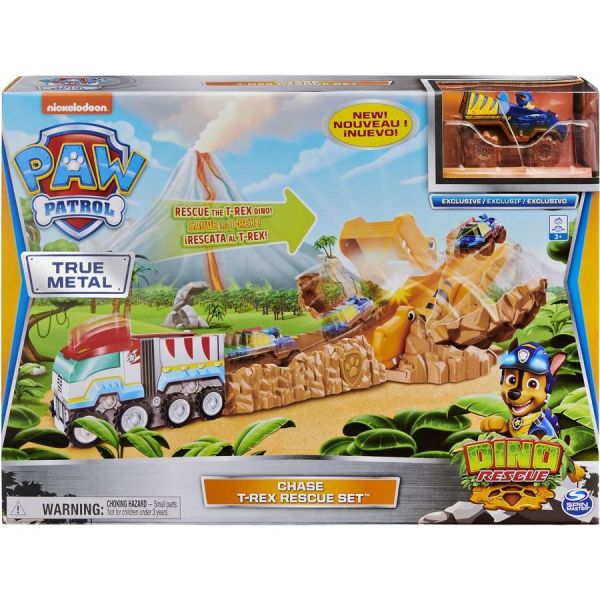 Игровой набор Paw Patrol Тру Метал Ти-Рексом, автомобиль